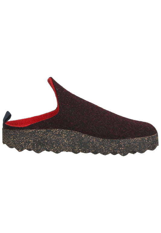 ASPORTUGUESAS Hausschuhe Filz Merlot