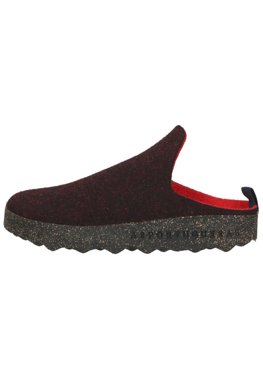 ASPORTUGUESAS Hausschuhe Filz Merlot