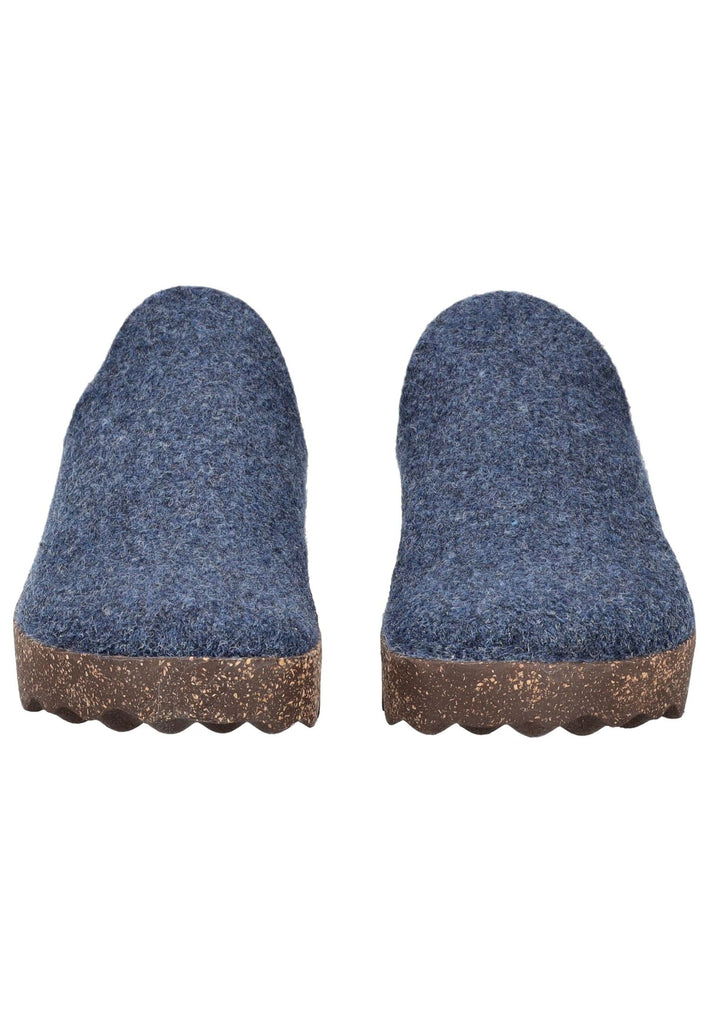 ASPORTUGUESAS Hausschuhe Filz Mittelblau