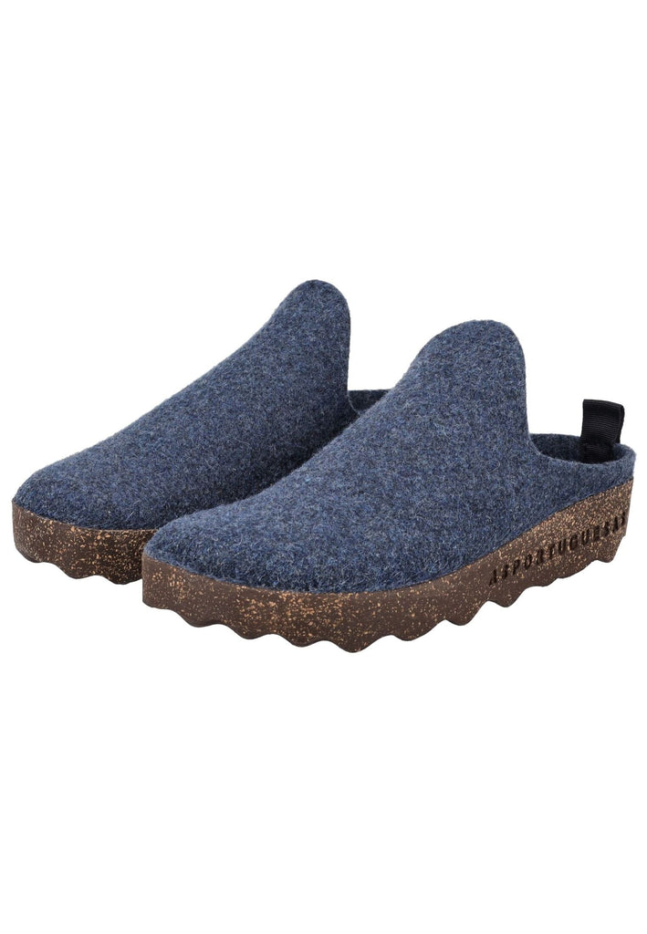 ASPORTUGUESAS Hausschuhe Filz Mittelblau