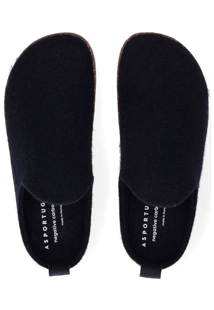 ASPORTUGUESAS Hausschuhe Filz Navy