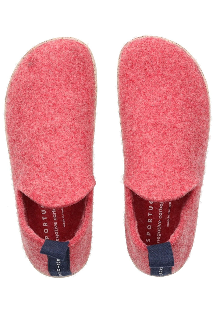 ASPORTUGUESAS Hausschuhe Filz Rot