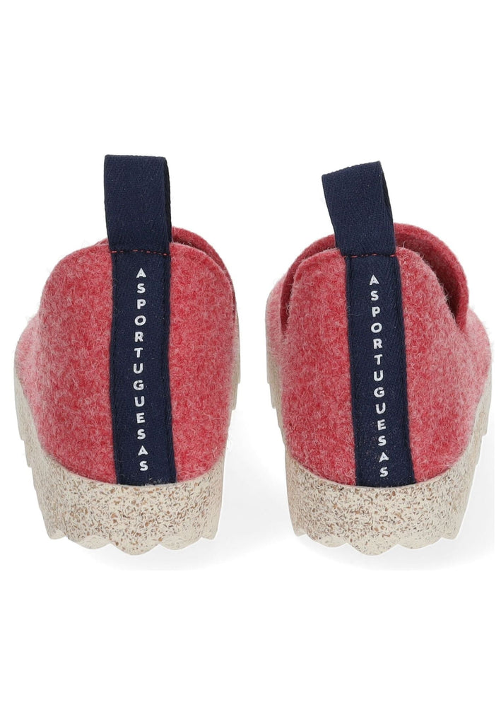 ASPORTUGUESAS Hausschuhe Filz Rot