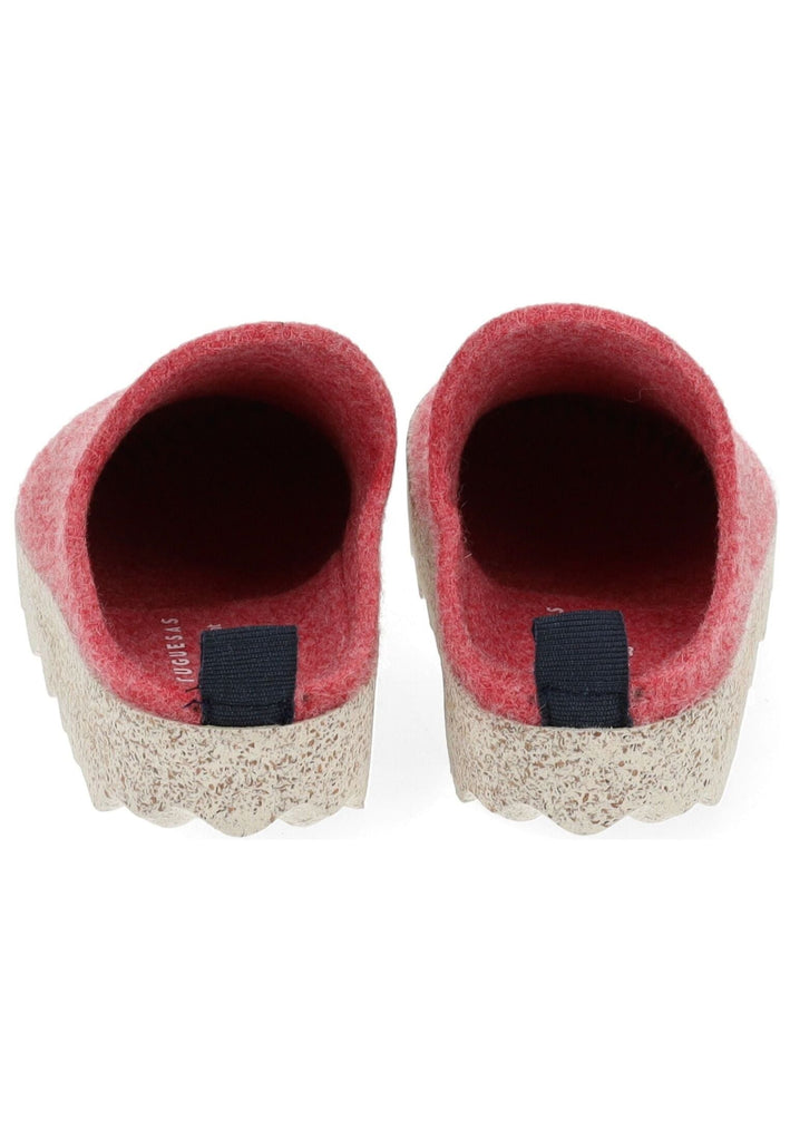 ASPORTUGUESAS Hausschuhe Filz Rot