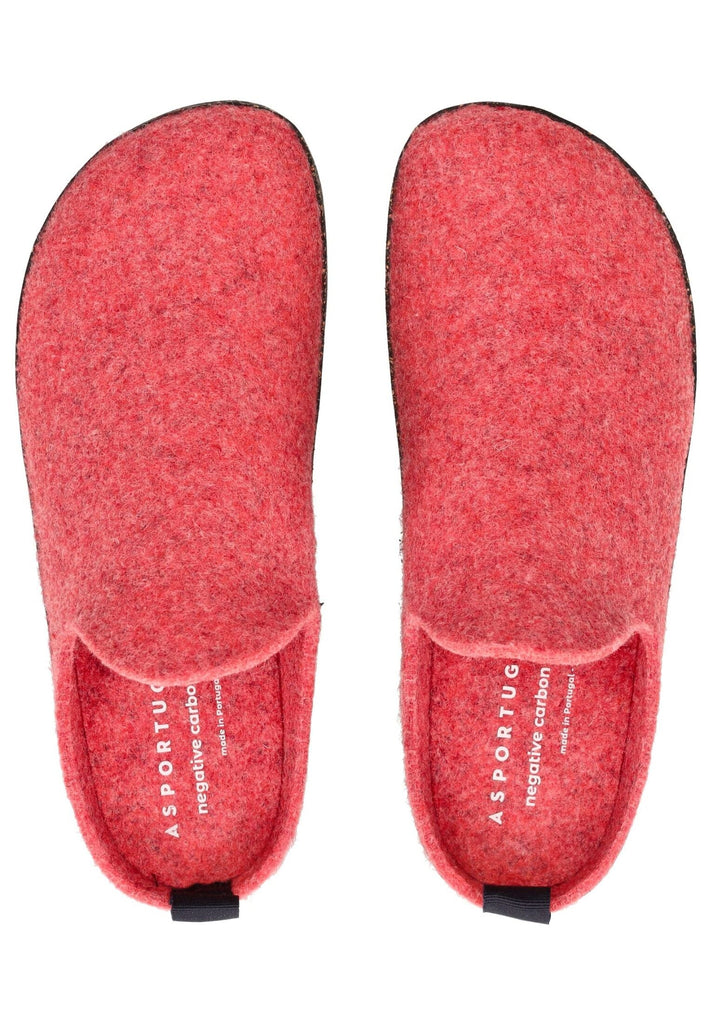 ASPORTUGUESAS Hausschuhe Filz Rot