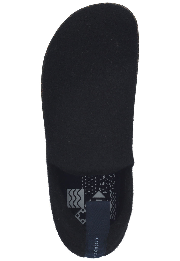 ASPORTUGUESAS Hausschuhe Filz Schwarz