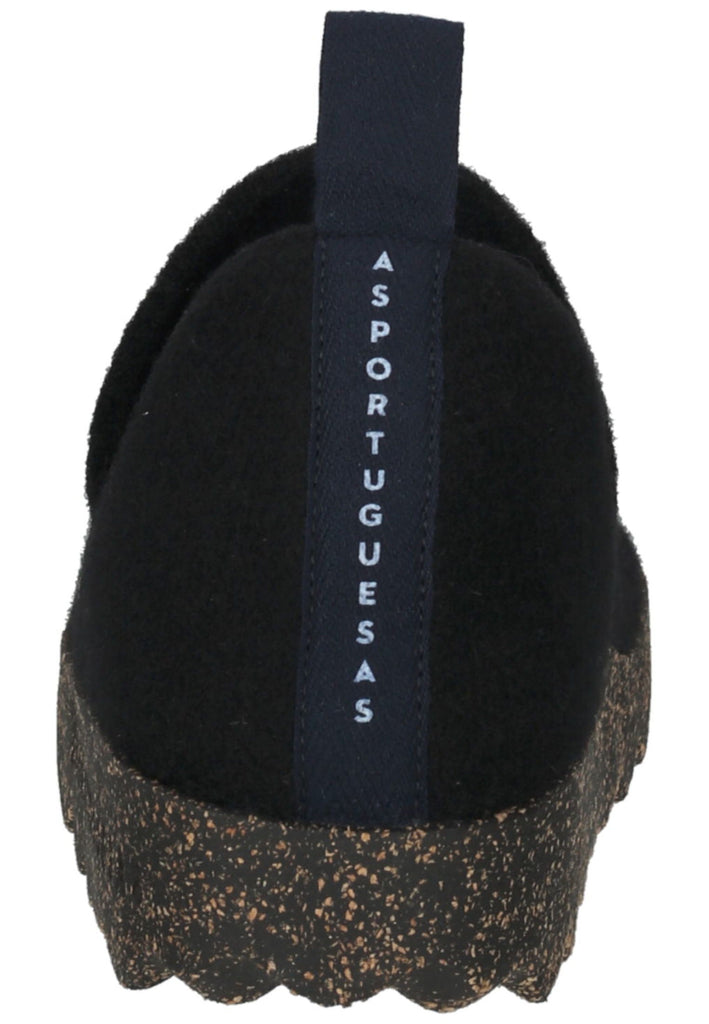 ASPORTUGUESAS Hausschuhe Filz Schwarz