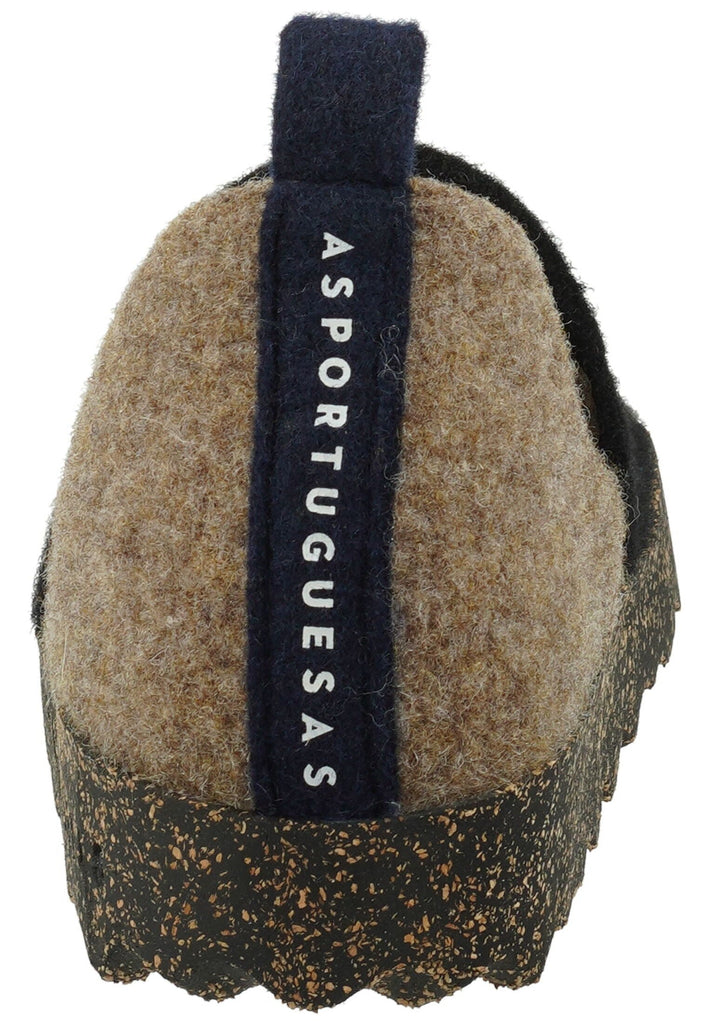 ASPORTUGUESAS Hausschuhe Filz Schwarz Multi