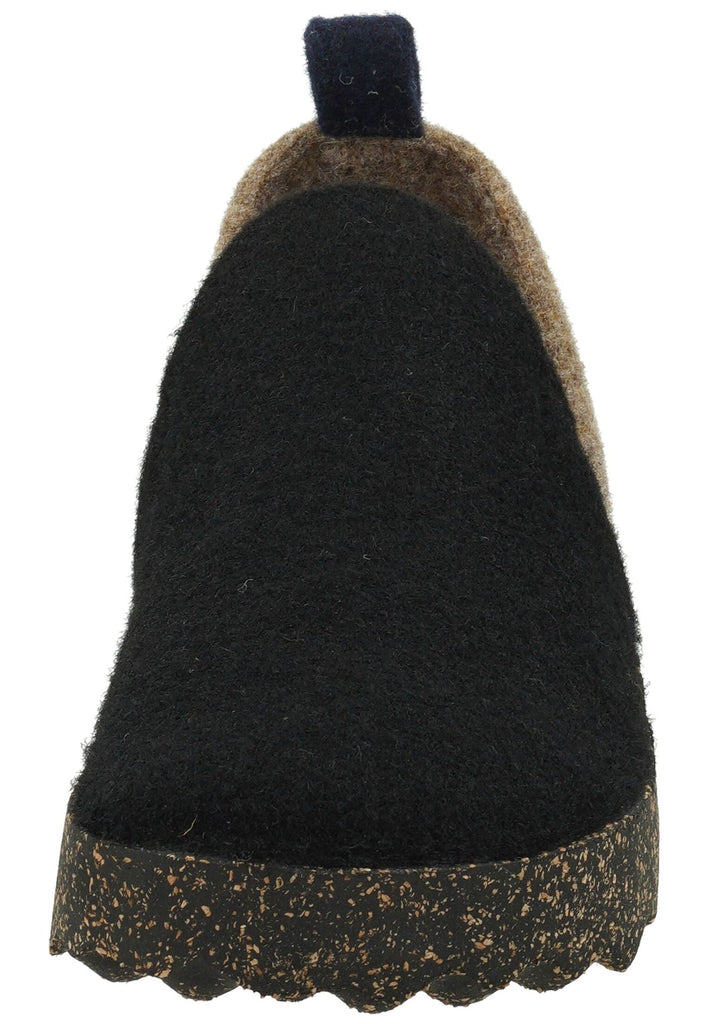 ASPORTUGUESAS Hausschuhe Filz Schwarz Multi