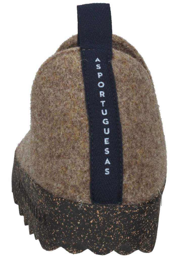 ASPORTUGUESAS Hausschuhe Filz Taupe