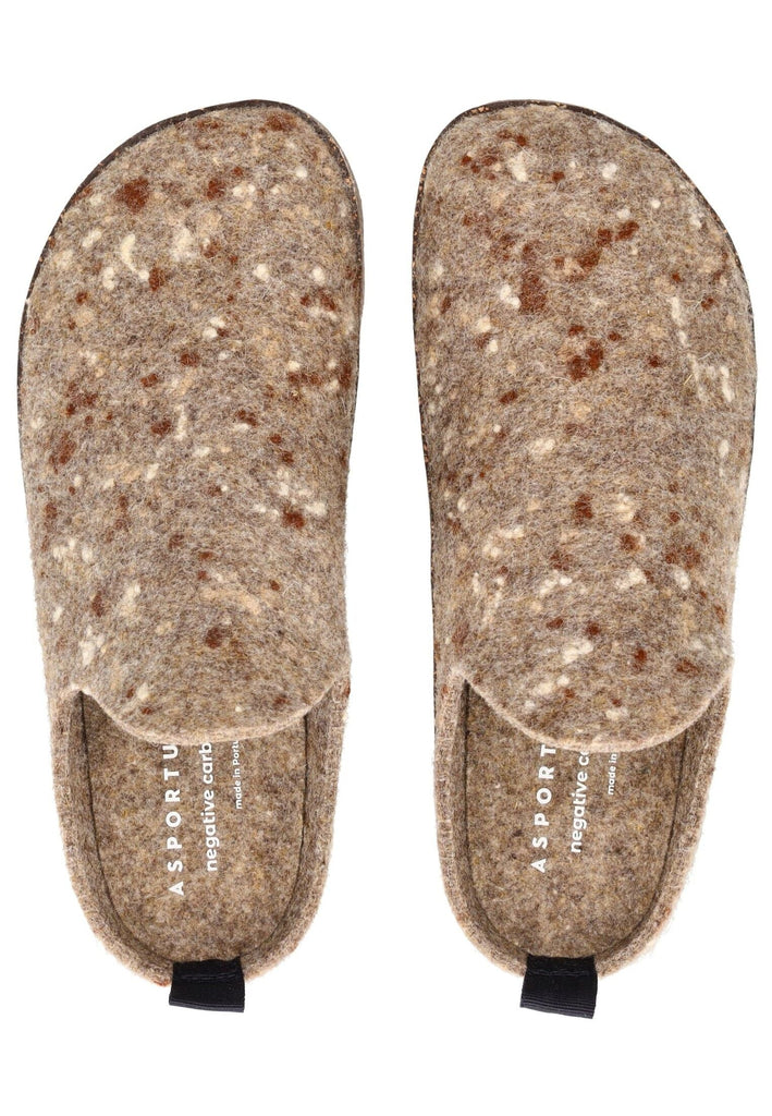 ASPORTUGUESAS Hausschuhe Filz Taupe