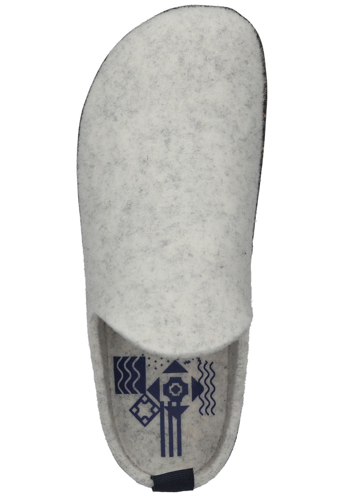 ASPORTUGUESAS Hausschuhe Filz Weiß