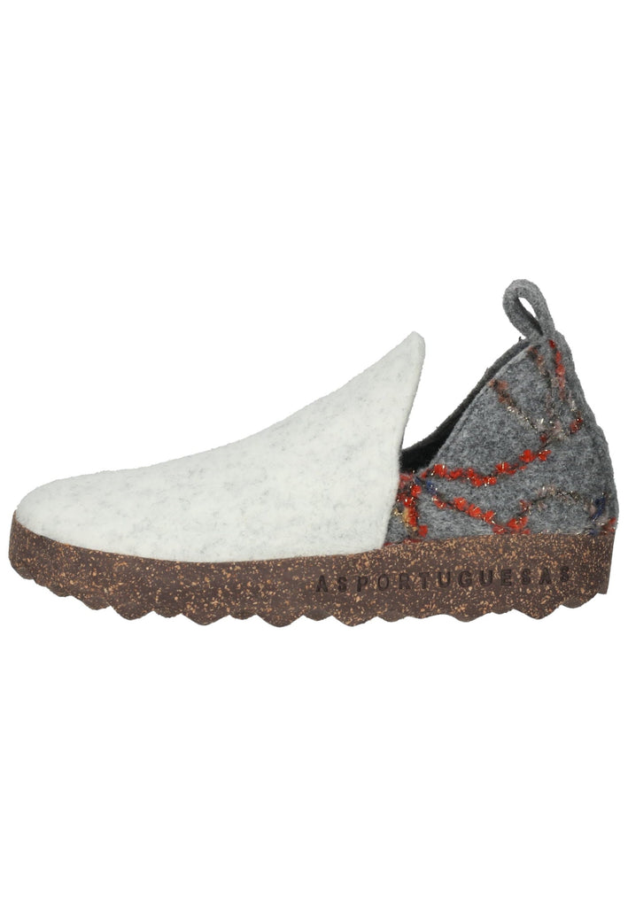 ASPORTUGUESAS Hausschuhe Filz Weiß