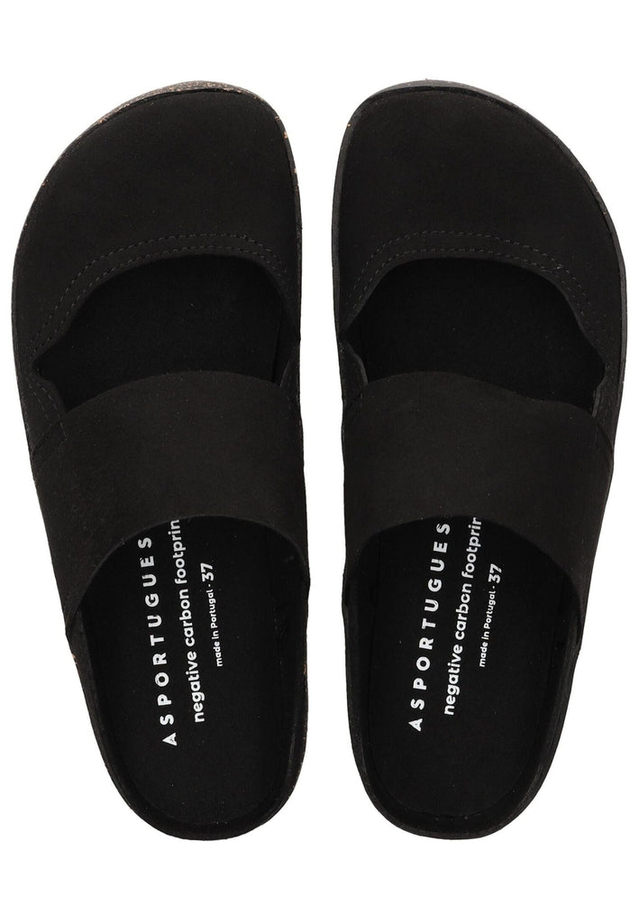 ASPORTUGUESAS Hausschuhe Leder Schwarz