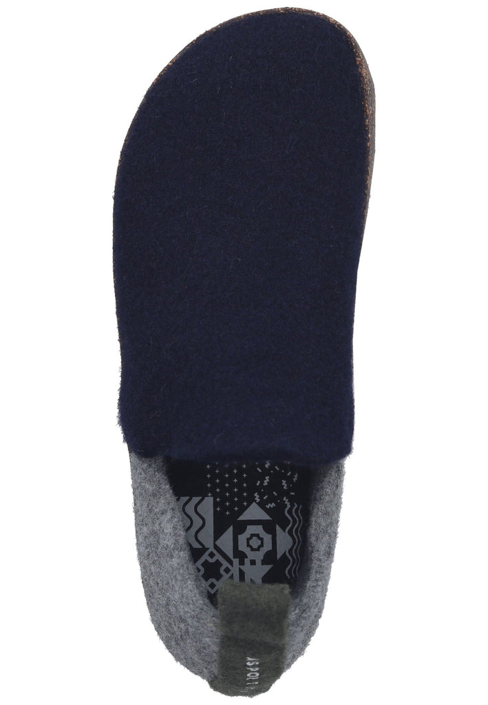 ASPORTUGUESAS Hausschuhe Textil Blau/Grau