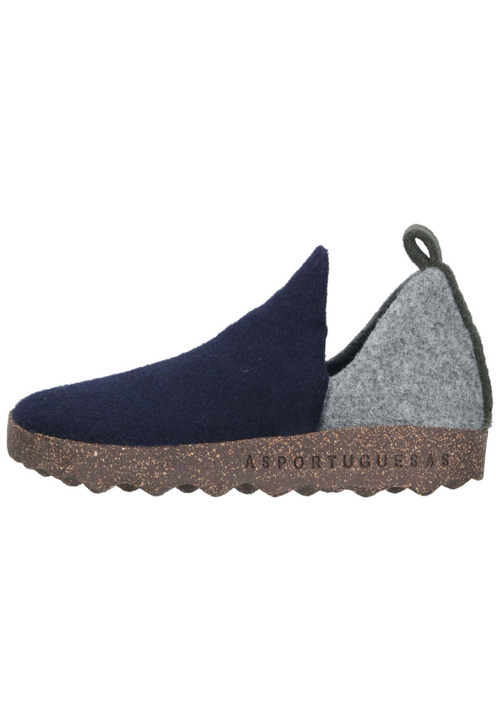 ASPORTUGUESAS Hausschuhe Textil Blau/Grau
