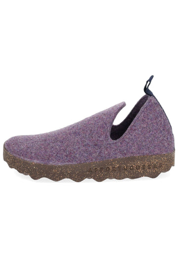 Pantoletten ASPORTUGUESAS Hausschuhe Filz Purple