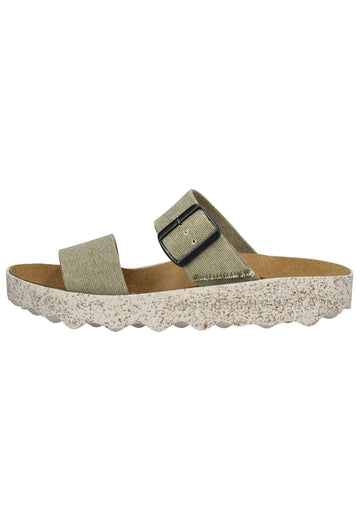 ASPORTUGUESAS Pantoletten Baumwolle Khaki