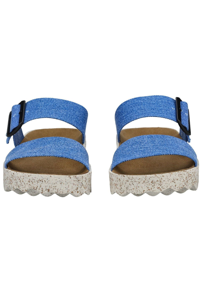 ASPORTUGUESAS Pantoletten Baumwolle Mittelblau