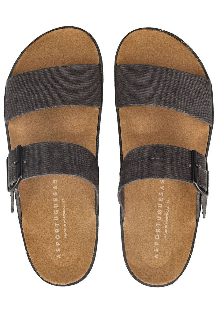 ASPORTUGUESAS Pantoletten Baumwolle Schwarz