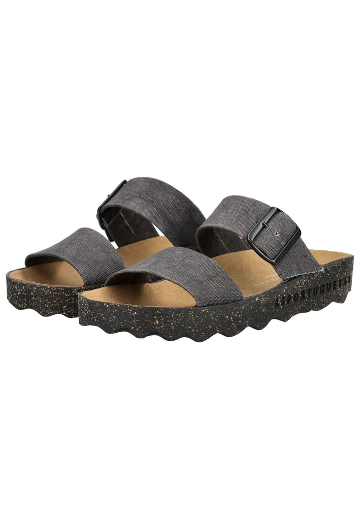 ASPORTUGUESAS Pantoletten Baumwolle Schwarz