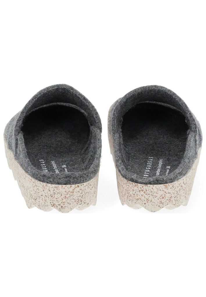 ASPORTUGUESAS Pantoletten Filz Grau