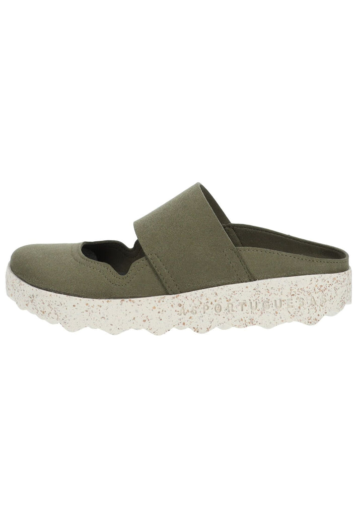 ASPORTUGUESAS Pantoletten Leder Army
