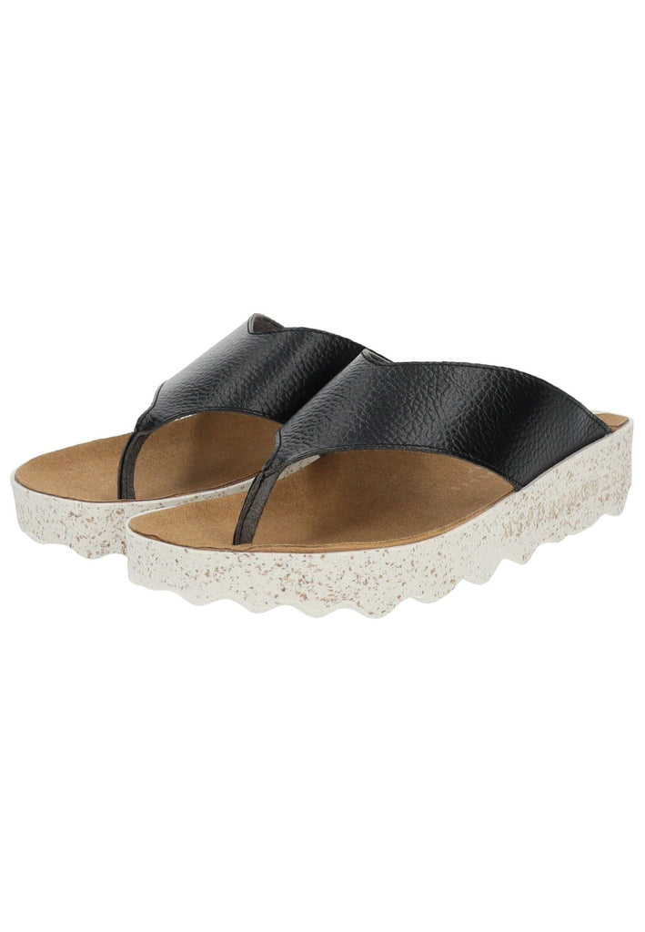 ASPORTUGUESAS Pantoletten Leder Schwarz