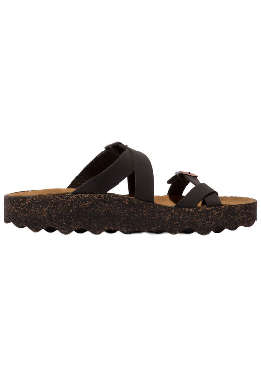 ASPORTUGUESAS Pantoletten Lederimitat Black