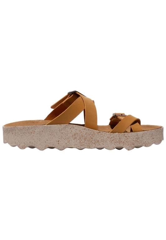 ASPORTUGUESAS Pantoletten Lederimitat Camel