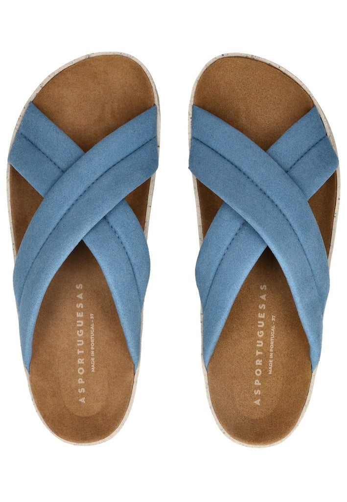 ASPORTUGUESAS Pantoletten Lederimitat Denim