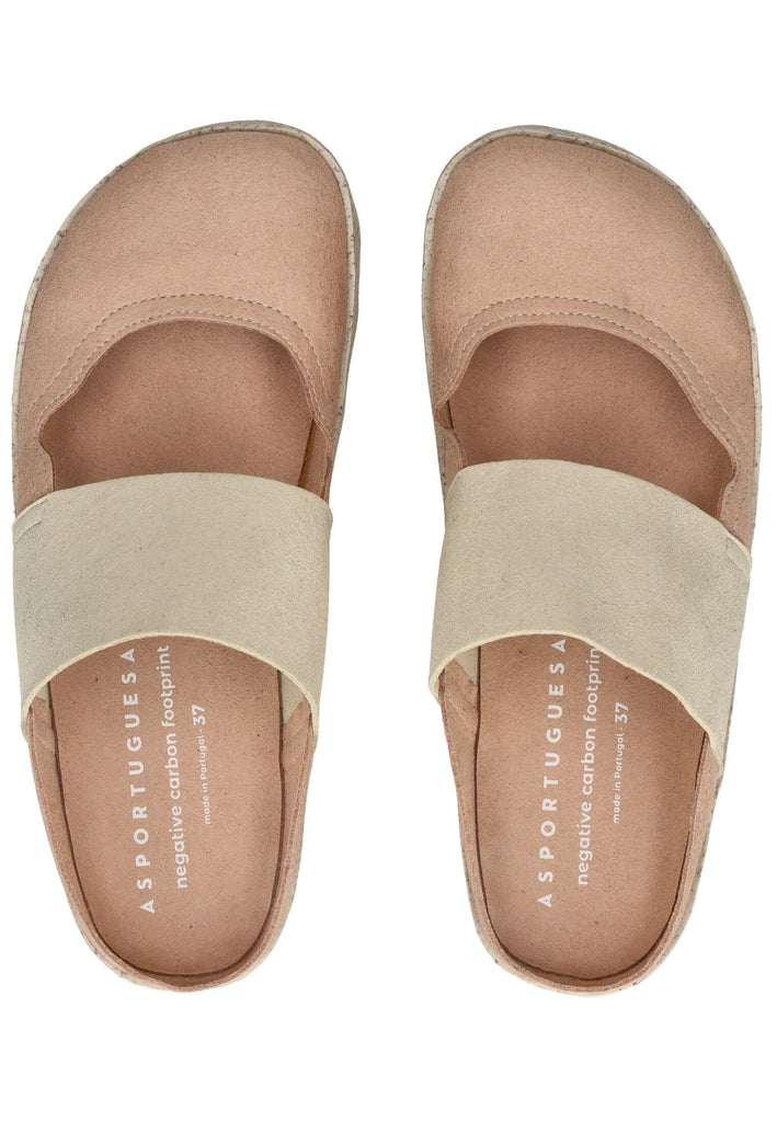 ASPORTUGUESAS Pantoletten Lederimitat Nude