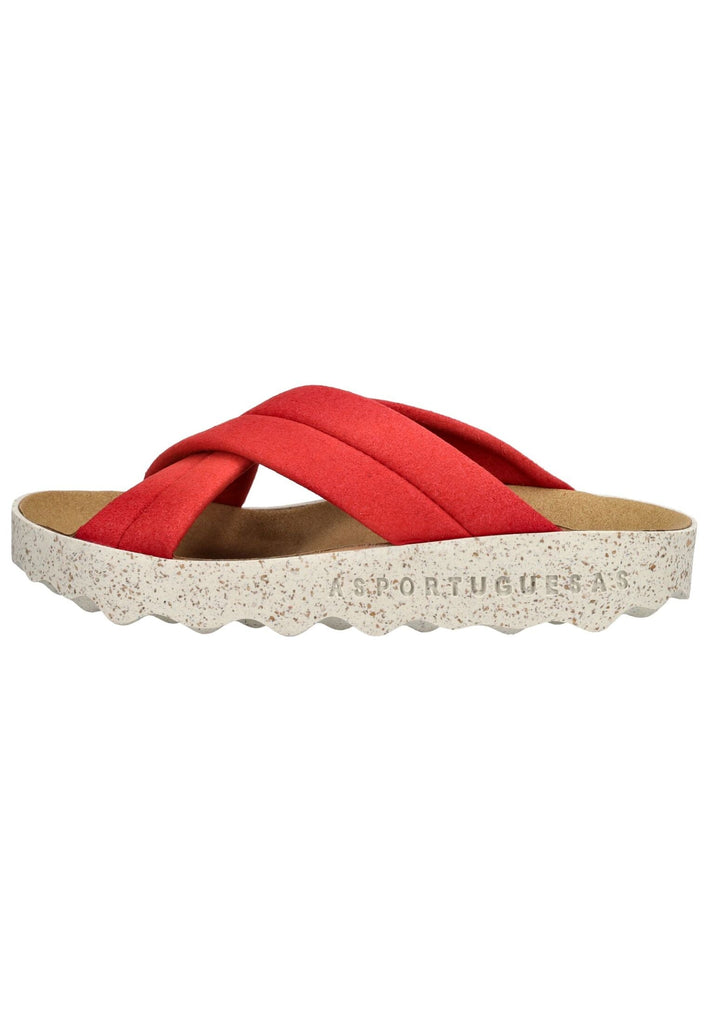 ASPORTUGUESAS Pantoletten Lederimitat Rot