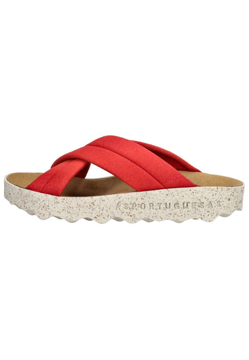 ASPORTUGUESAS Pantoletten Lederimitat Rot