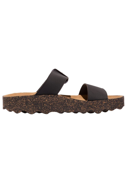ASPORTUGUESAS Pantoletten Nubukleder/Textil Black
