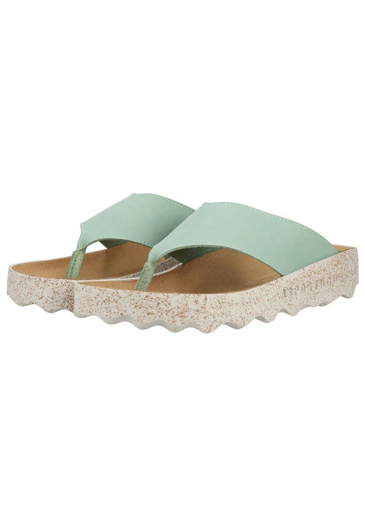 ASPORTUGUESAS Pantoletten Nubukleder/Textil Mint