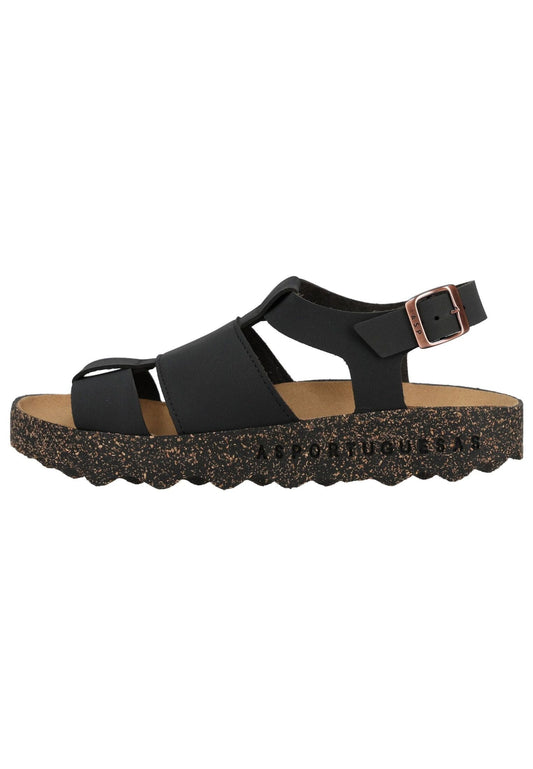 ASPORTUGUESAS Sandalen Lederimitat Black