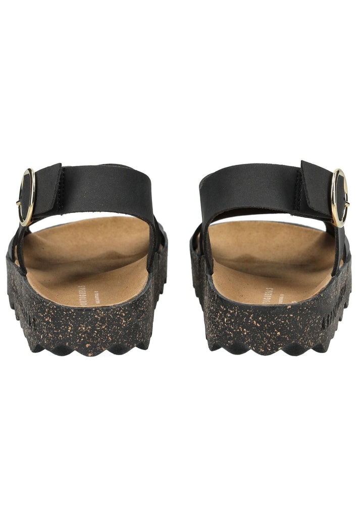 ASPORTUGUESAS Sandalen Lederimitat Schwarz