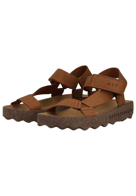 ASPORTUGUESAS Sandalen Veloursleder Braun