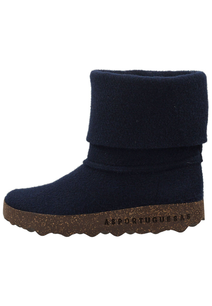 ASPORTUGUESAS Stiefelette Filz Dunkelblau