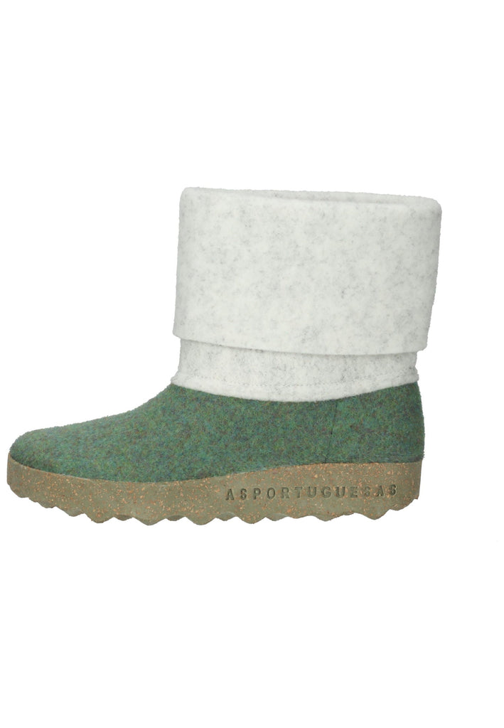 ASPORTUGUESAS Stiefelette Filz Grün