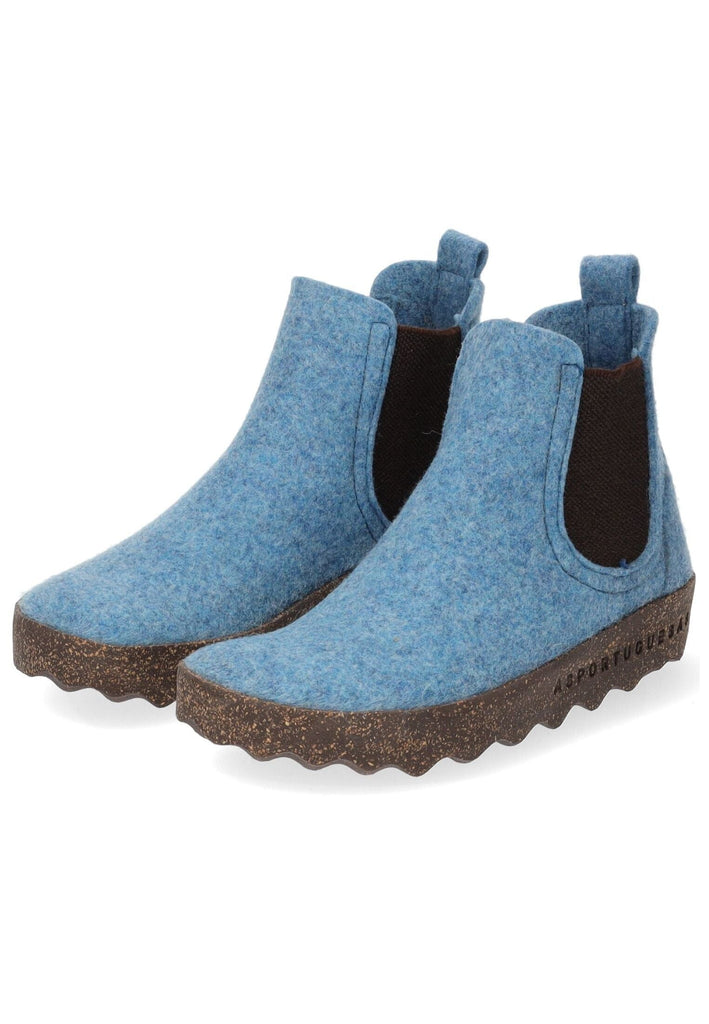 ASPORTUGUESAS Stiefelette Filz Hellblau