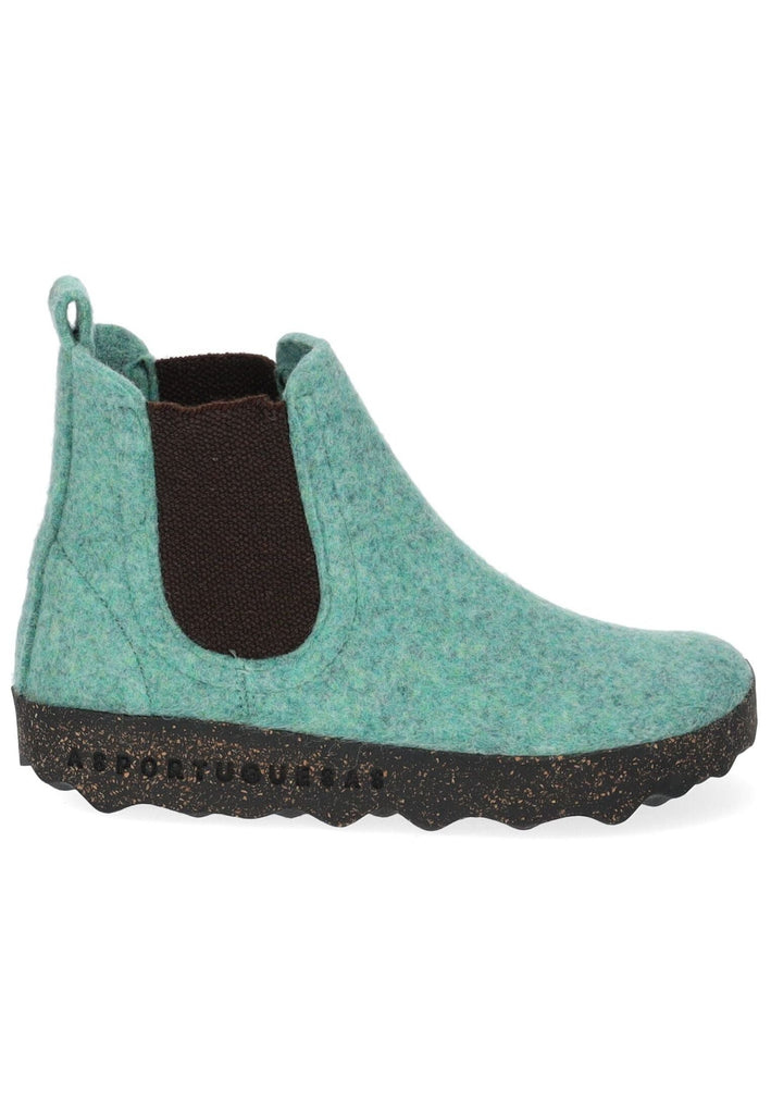 ASPORTUGUESAS Stiefelette Filz Hellgrün