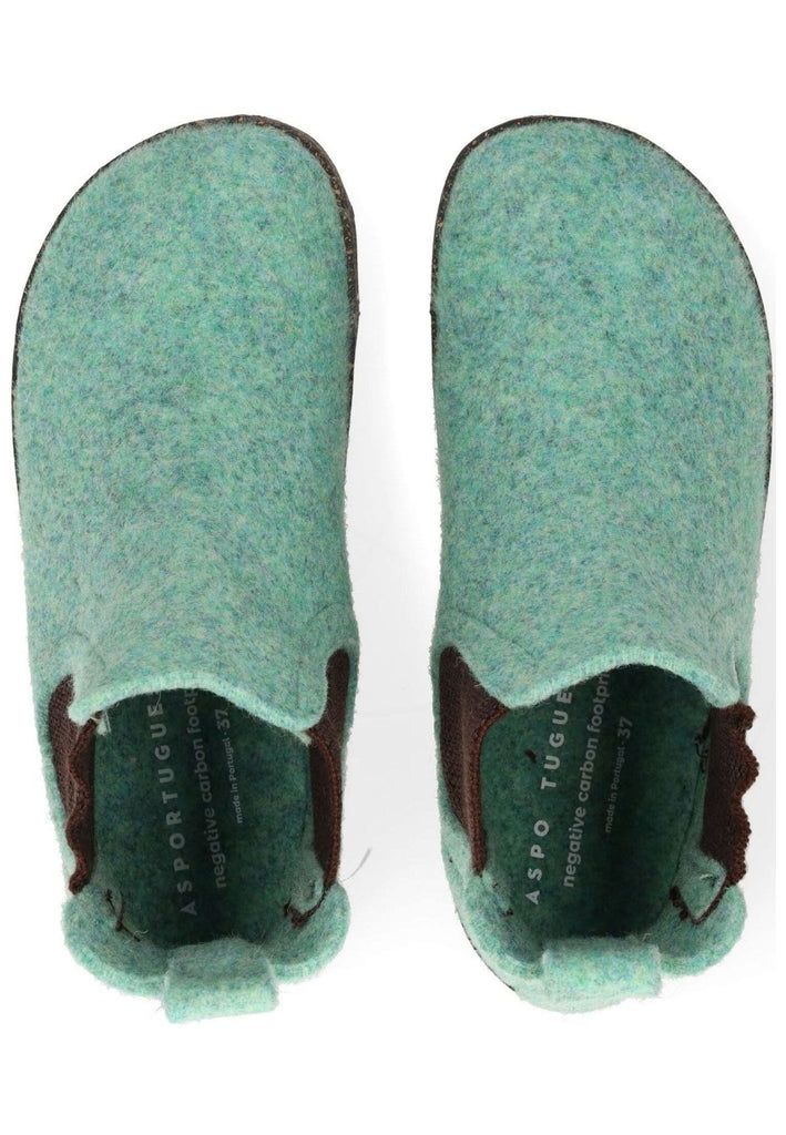 ASPORTUGUESAS Stiefelette Filz Hellgrün