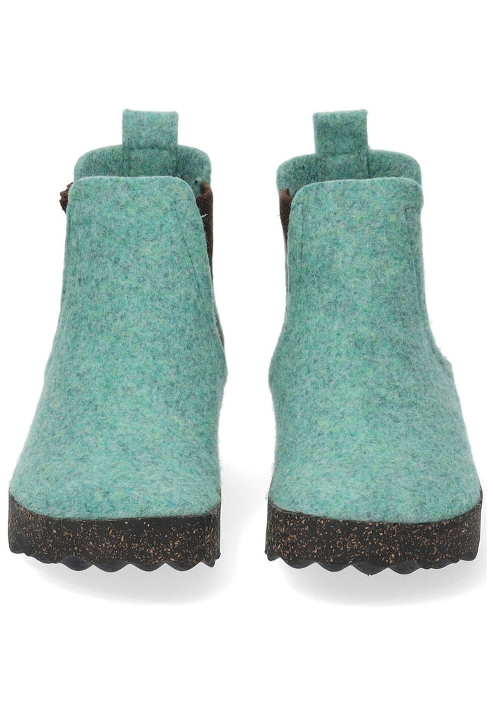 ASPORTUGUESAS Stiefelette Filz Hellgrün