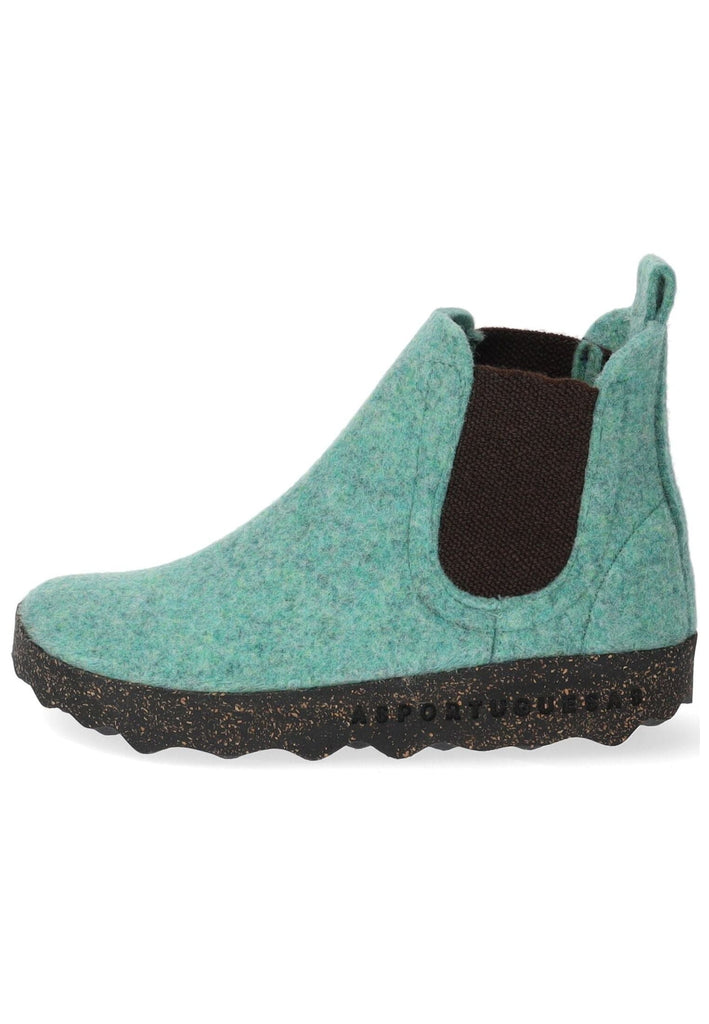 ASPORTUGUESAS Stiefelette Filz Hellgrün
