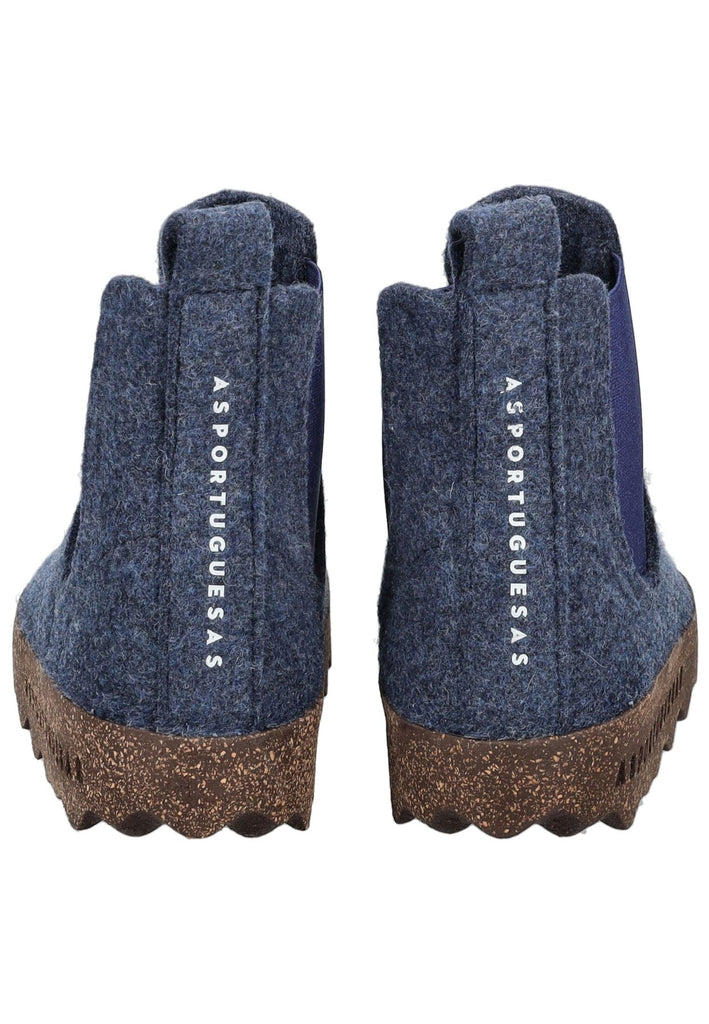 ASPORTUGUESAS Stiefelette Filz Mittelblau