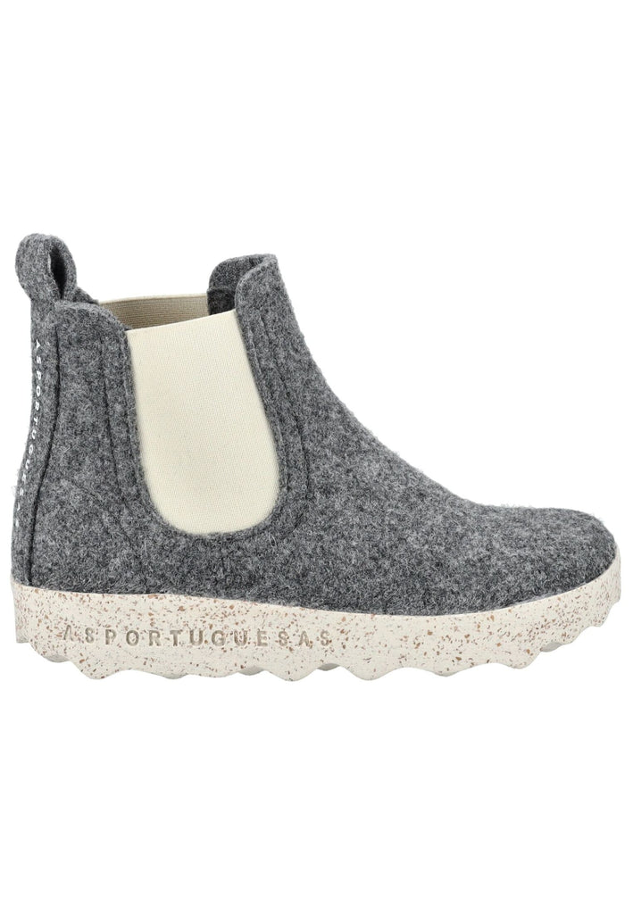 ASPORTUGUESAS Stiefelette Filz Mittelgrau