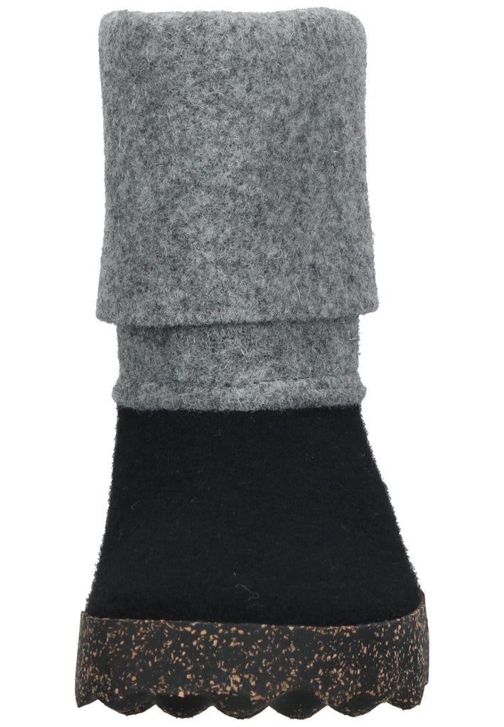 ASPORTUGUESAS Stiefelette Filz Schwarz/Grau