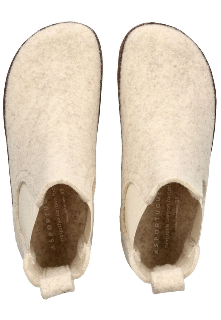 ASPORTUGUESAS Stiefelette Filz Weiß